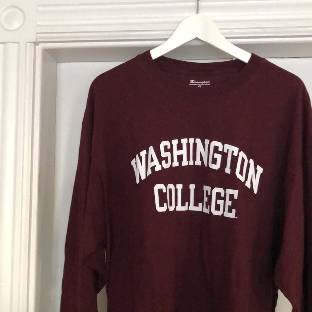 Champion | Washington College Maroon Long Sleeve Tee Shirt